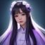 资深同人漫画绘师蓝羽的头像，长发女生在画板前创作的侧面照