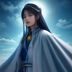 资深绘师林晴空在数位板前绘制同人漫画线稿的近景照片，神情专注，屏幕上显示精细的角色线条
